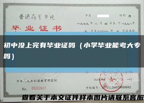 初中沒上完有畢業證嗎（小學畢業能考大專嗎）縮略圖