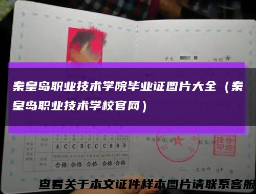 秦皇島職業技術學院畢業證圖片大全（秦皇島職業技術學校官網）縮略圖