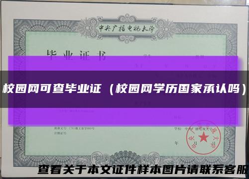 校園網可查畢業證（校園網學歷國家承認嗎）縮略圖