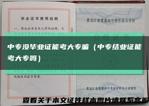 中專沒畢業證能考大專嘛（中專結業證能考大專嗎）縮略圖