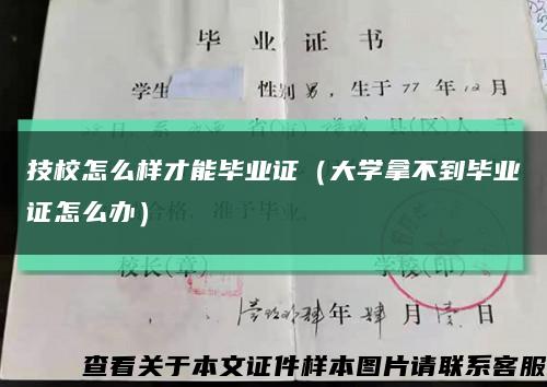 技校怎么樣才能畢業證（大學拿不到畢業證怎么辦）縮略圖