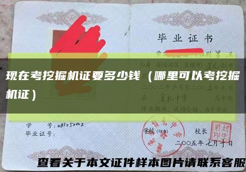 現在考挖掘機證要多少錢（哪里可以考挖掘機證）縮略圖