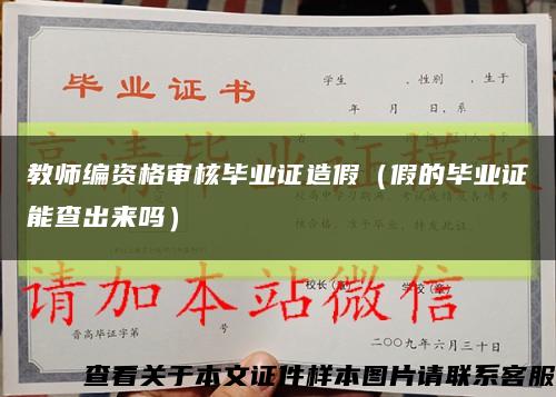 教師編資格審核畢業證造假（假的畢業證能查出來嗎）縮略圖