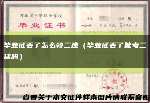 畢業證丟了怎么領二建（畢業證丟了能考二建嗎）縮略圖