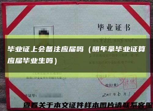 畢業證上會備注應屆嗎（明年拿畢業證算應屆畢業生嗎）縮略圖