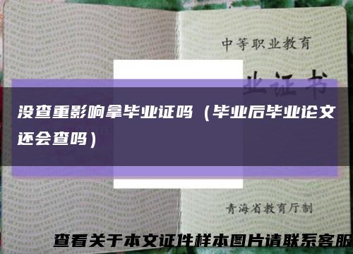 沒查重影響拿畢業證嗎（畢業后畢業論文還會查嗎）縮略圖