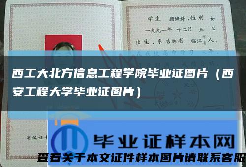 西工大北方信息工程學院畢業證圖片（西安工程大學畢業證圖片）縮略圖