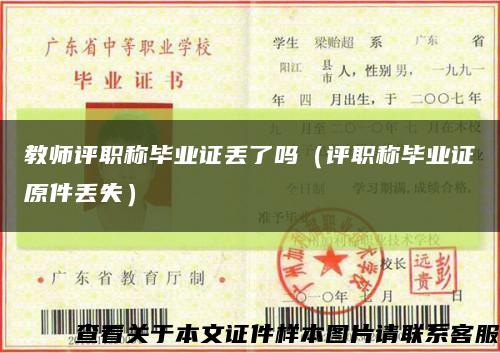教師評職稱畢業證丟了嗎（評職稱畢業證原件丟失）縮略圖