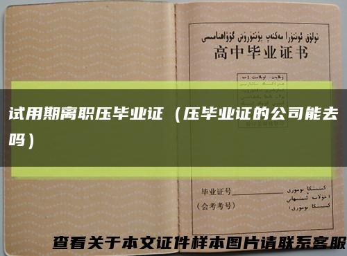 試用期離職壓畢業證（壓畢業證的公司能去嗎）縮略圖