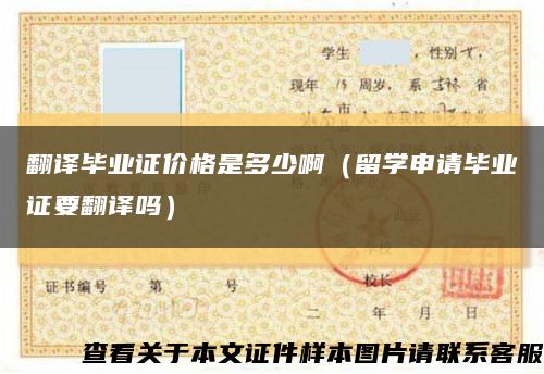 翻譯畢業證價格是多少?。魧W申請畢業證要翻譯嗎）縮略圖