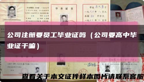 公司注冊要員工畢業證嗎（公司要高中畢業證干嘛）縮略圖