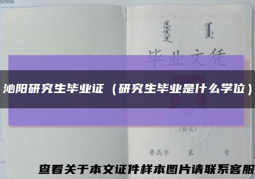 沁陽研究生畢業證（研究生畢業是什么學位）縮略圖