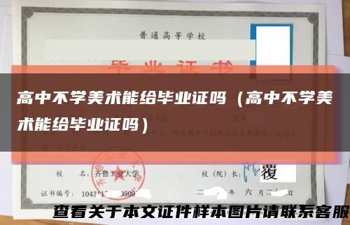 高中不學美術能給畢業證嗎（高中不學美術能給畢業證嗎）縮略圖