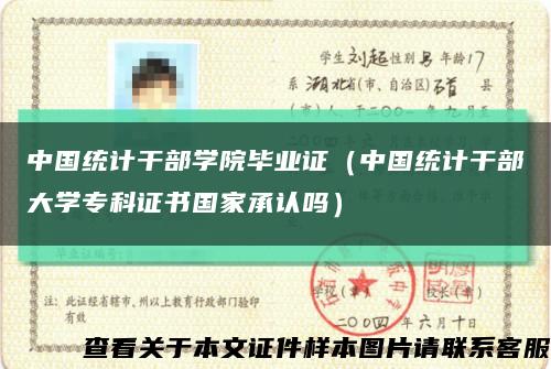 中國統計干部學院畢業證（中國統計干部大學?？谱C書國家承認嗎）縮略圖
