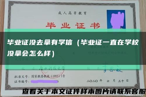 畢業證沒去拿有學信（畢業證一直在學校沒拿會怎么樣）縮略圖