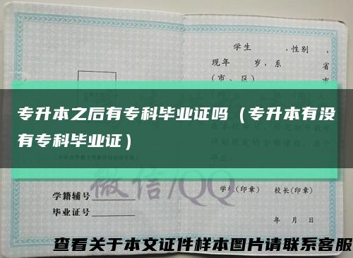 專升本之后有?？飘厴I證嗎（專升本有沒有?？飘厴I證）縮略圖