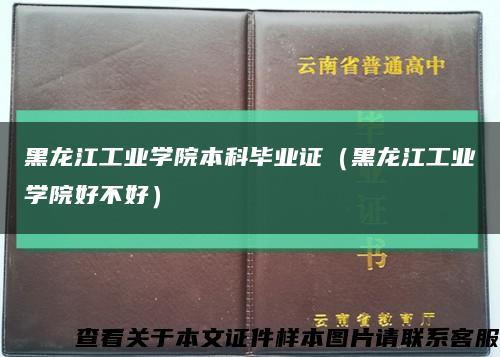 黑龍江工業學院本科畢業證（黑龍江工業學院好不好）縮略圖