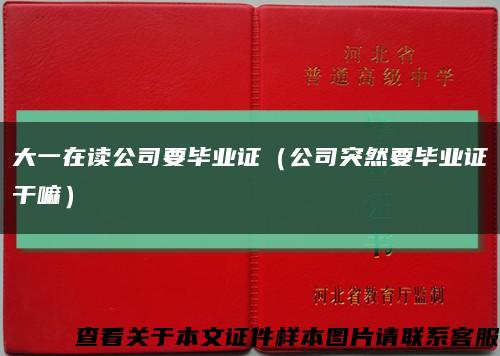 大一在讀公司要畢業證（公司突然要畢業證干嘛）縮略圖