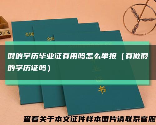 假的學歷畢業證有用嗎怎么舉報（有做假的學歷證嗎）縮略圖