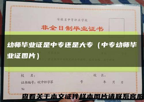 幼師畢業證是中專還是大專（中專幼師畢業證圖片）縮略圖