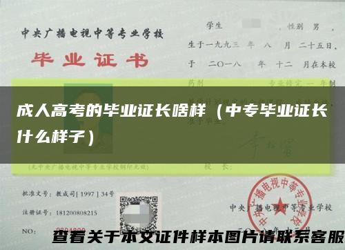 成人高考的畢業證長啥樣（中專畢業證長什么樣子）縮略圖