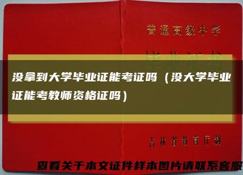 沒拿到大學畢業證能考證嗎（沒大學畢業證能考教師資格證嗎）縮略圖
