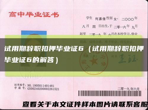 試用期辭職扣押畢業證6（試用期辭職扣押畢業證6的解答）縮略圖