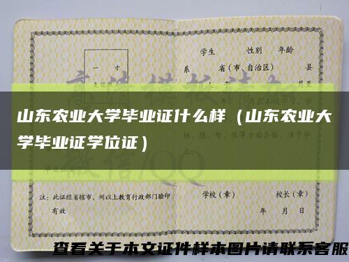 山東農業大學畢業證什么樣（山東農業大學畢業證學位證）縮略圖