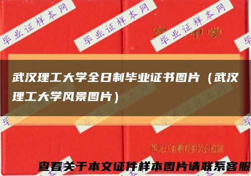 武漢理工大學全日制畢業證書圖片（武漢理工大學風景圖片）縮略圖
