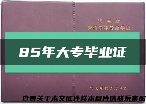 85年大專畢業證縮略圖