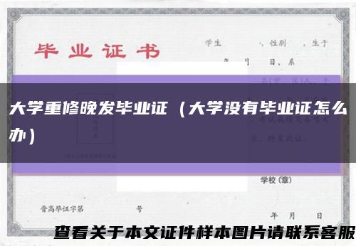 大學重修晚發畢業證（大學沒有畢業證怎么辦）縮略圖
