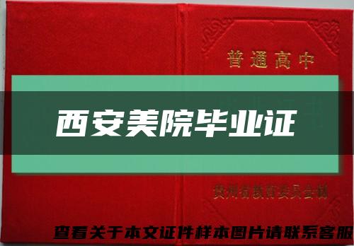 西安美院畢業證縮略圖