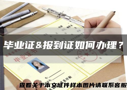 畢業證&報到證如何辦理？縮略圖
