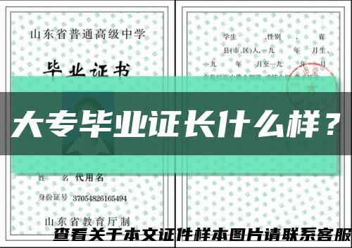 大專畢業證長什么樣？縮略圖