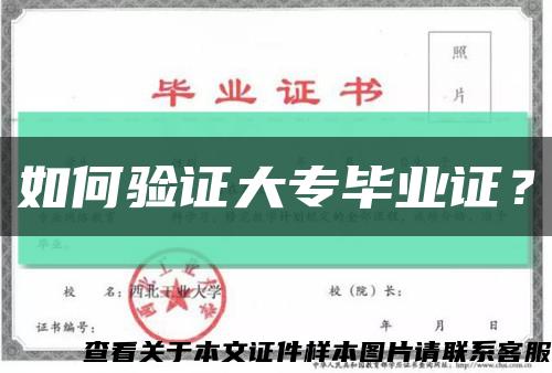 如何驗證大專畢業證？縮略圖