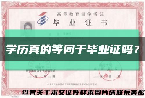 學歷真的等同于畢業證嗎？縮略圖