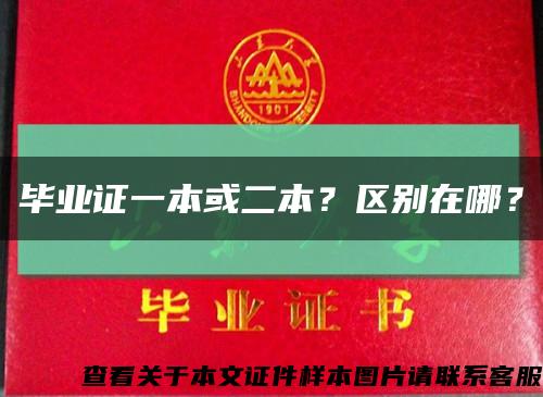 畢業證一本或二本？區別在哪？縮略圖