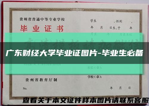 廣東財經大學畢業證圖片-畢業生必備縮略圖