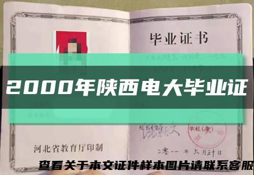 2000年陜西電大畢業證縮略圖
