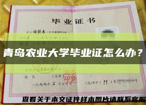 青島農業大學畢業證怎么辦？縮略圖