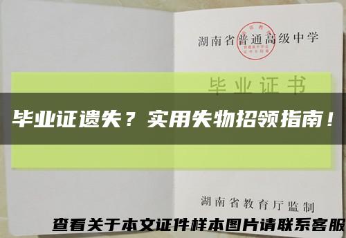 畢業證遺失？實用失物招領指南！縮略圖