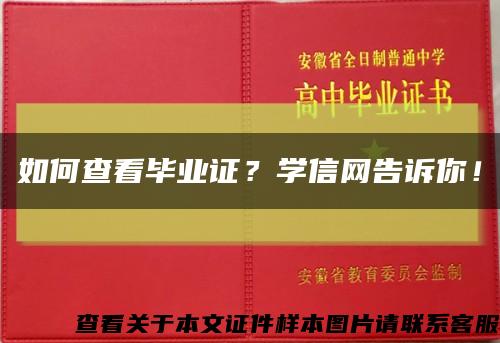 如何查看畢業證？學信網告訴你！縮略圖