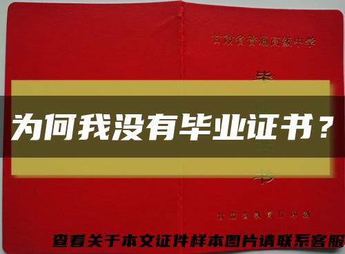 為何我沒有畢業證書？縮略圖
