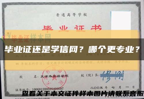 畢業證還是學信網？哪個更專業？縮略圖