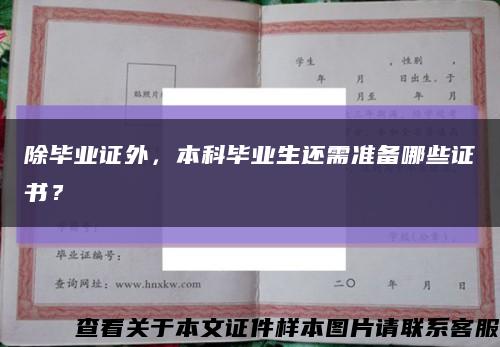 除畢業證外，本科畢業生還需準備哪些證書？縮略圖