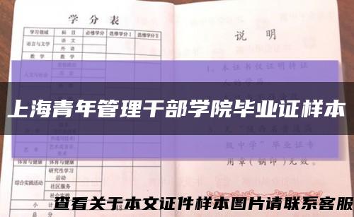 上海青年管理干部學院畢業證樣本縮略圖