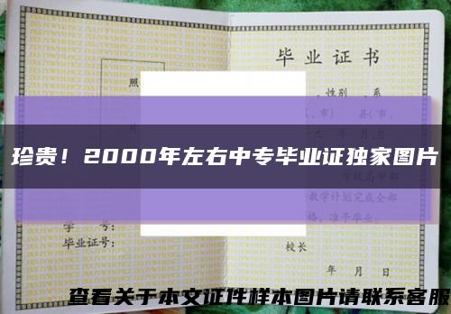 珍貴！2000年左右中專畢業證獨家圖片縮略圖