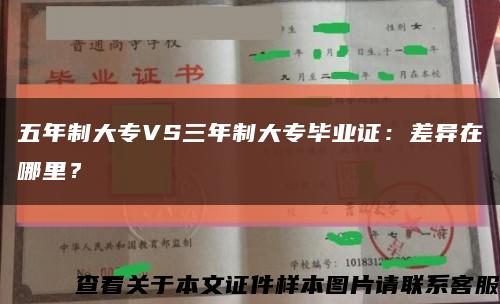 五年制大專VS三年制大專畢業證：差異在哪里？縮略圖