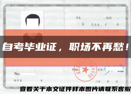 自考畢業證，職場不再愁！縮略圖