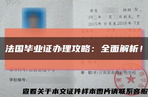 法國畢業證辦理攻略：全面解析！縮略圖